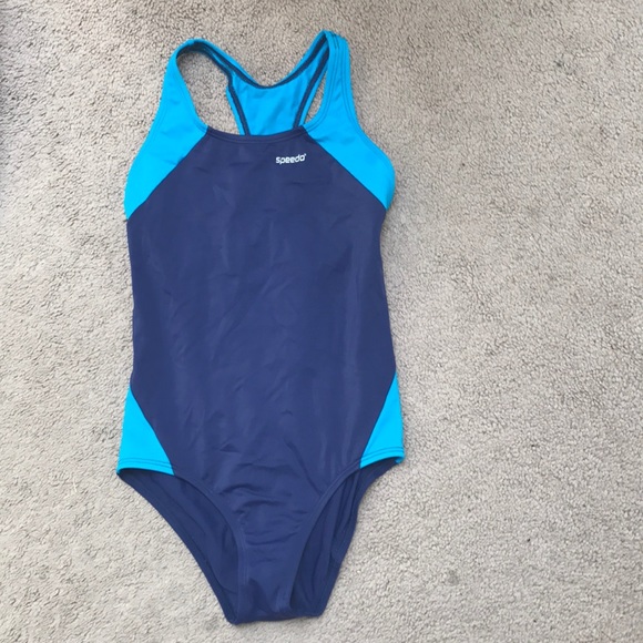 navy blue speedo swimsuit